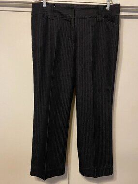 Dressbarn, black & gray pinstripe slacks w/cuff, size 14P